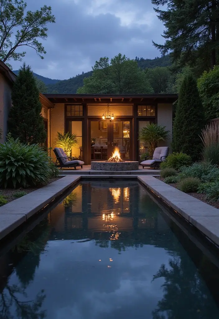 28 Patio Lighting Ideas to Create the Perfect Outdoor Ambiance 26 28 Patio Lighting Ideas to Create the Perfect Outdoor Ambiance - 26. Reflective Water Features