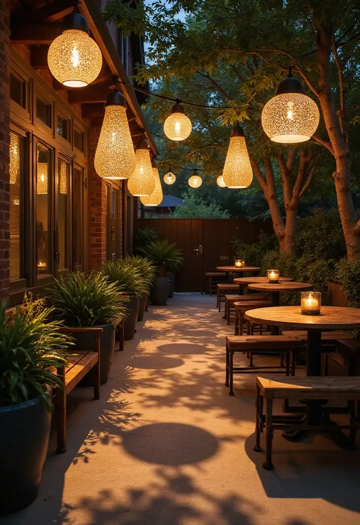 28 Patio Lighting Ideas to Create the Perfect Outdoor Ambiance 27 28 Patio Lighting Ideas to Create the Perfect Outdoor Ambiance - 27. Textured Lighting Fixtures