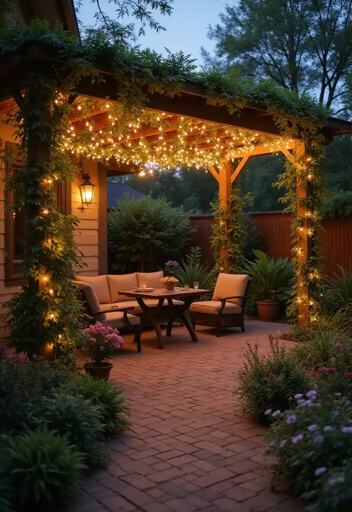 28 Patio Lighting Ideas to Create the Perfect Outdoor Ambiance 6 28 Patio Lighting Ideas to Create the Perfect Outdoor Ambiance - 6. Fairy Light Canopies