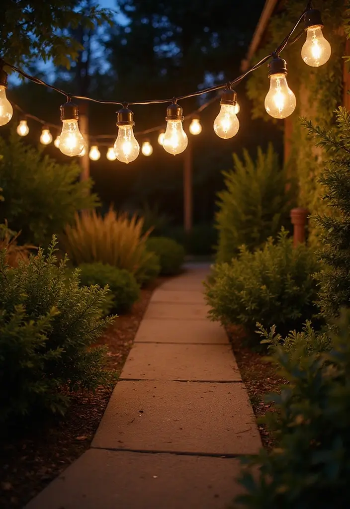 28 Walkway Lighting Ideas That Combine Safety and Beauty - 11. Vintage-Style Globe Lights