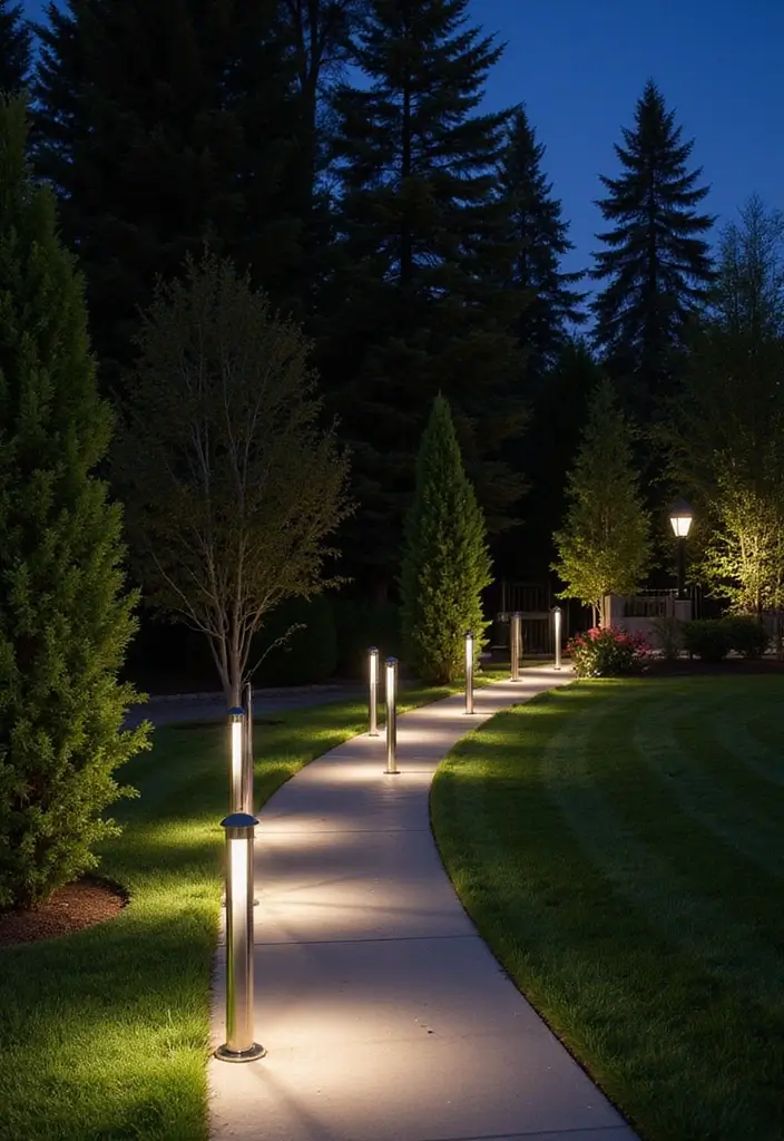 28 Walkway Lighting Ideas That Combine Safety and Beauty - 18. Integrated Light Controls