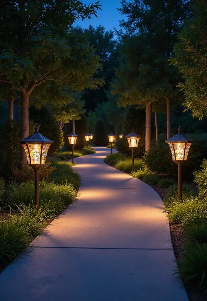28 Walkway Lighting Ideas That Combine Safety and Beauty - 19. Customized Light Fixtures