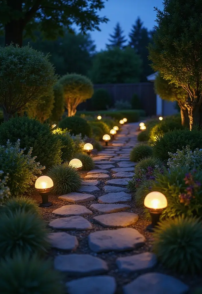 28 Walkway Lighting Ideas That Combine Safety and Beauty - 22. Solar-Powered Fairy Stone Lights