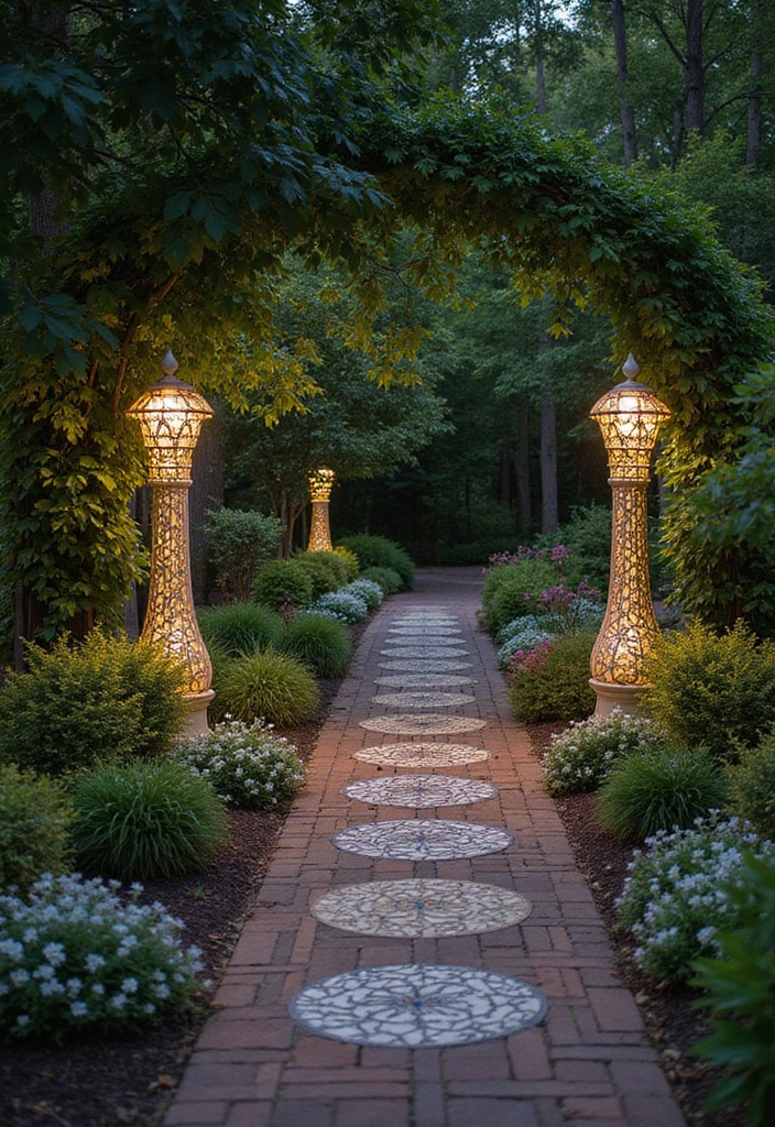 28 Walkway Lighting Ideas That Combine Safety and Beauty - 5. Decorative Path Markers