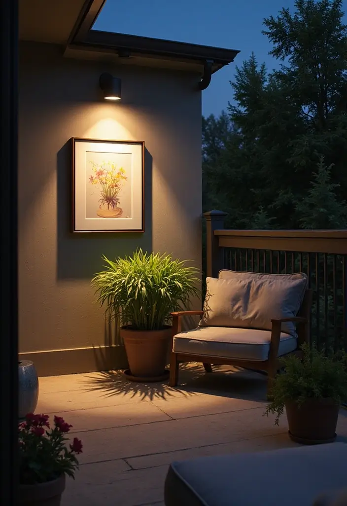 29 Balcony Lighting Ideas to Make Evenings More Relaxing 11 29 Balcony Lighting Ideas to Make Evenings More Relaxing - 11. Mini Spotlights