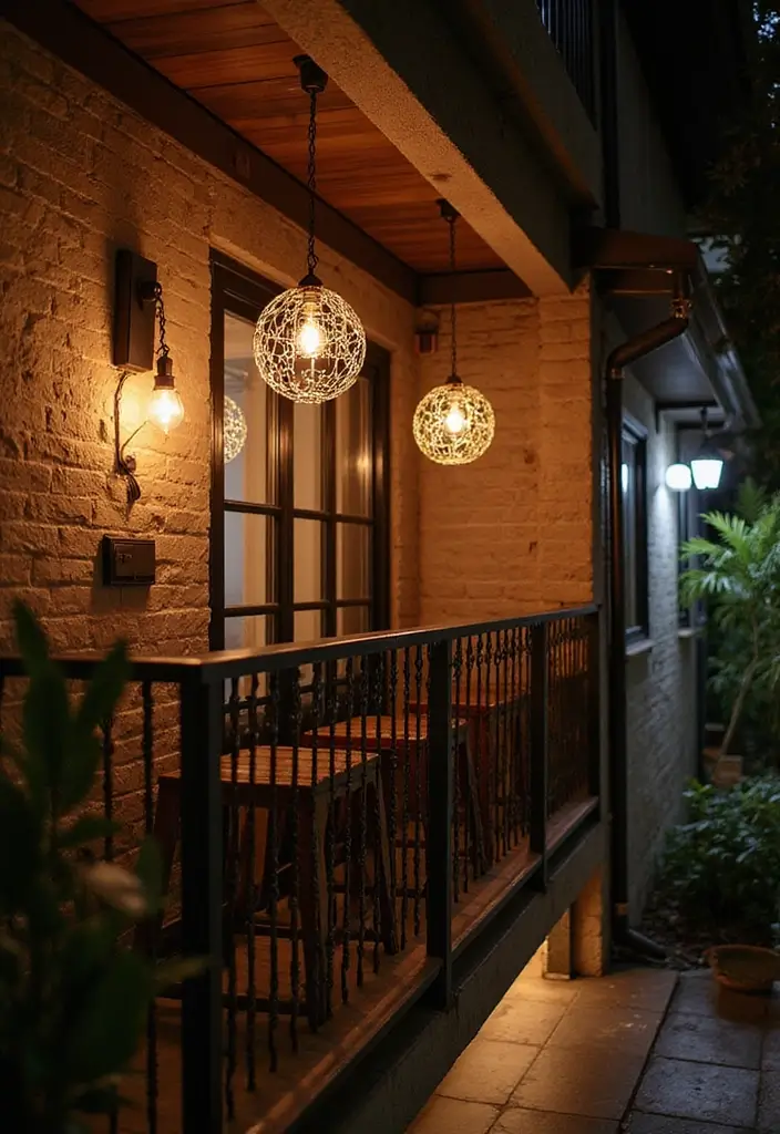 29 Balcony Lighting Ideas to Make Evenings More Relaxing 24 29 Balcony Lighting Ideas to Make Evenings More Relaxing - 24. Unique Light Fixtures