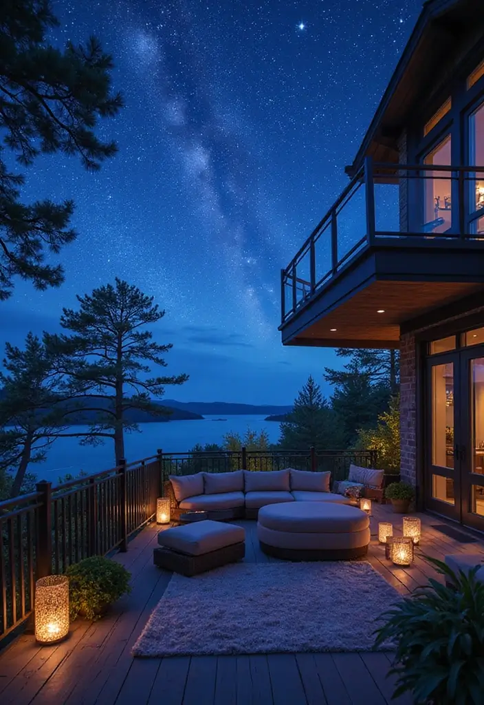 29 Balcony Lighting Ideas to Make Evenings More Relaxing 26 29 Balcony Lighting Ideas to Make Evenings More Relaxing - 26. Fiber Optic Lighting