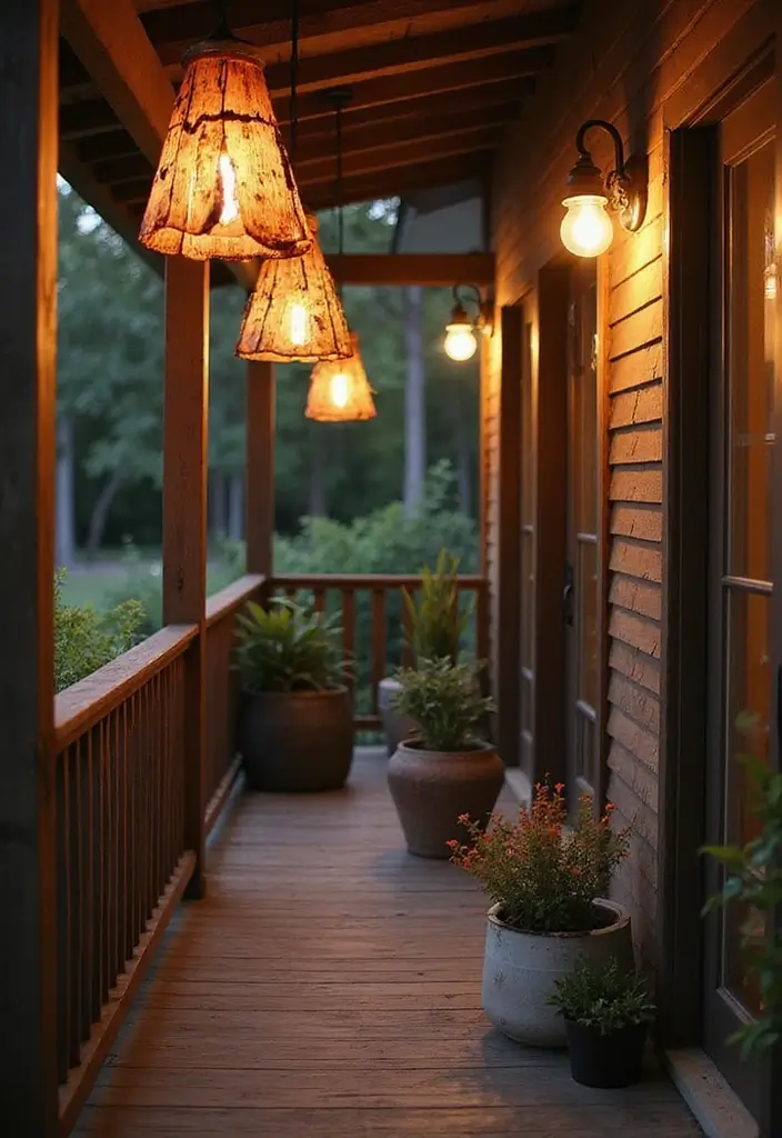 29 Balcony Lighting Ideas to Make Evenings More Relaxing 29 29 Balcony Lighting Ideas to Make Evenings More Relaxing - 29. Reclaimed Wood Lighting