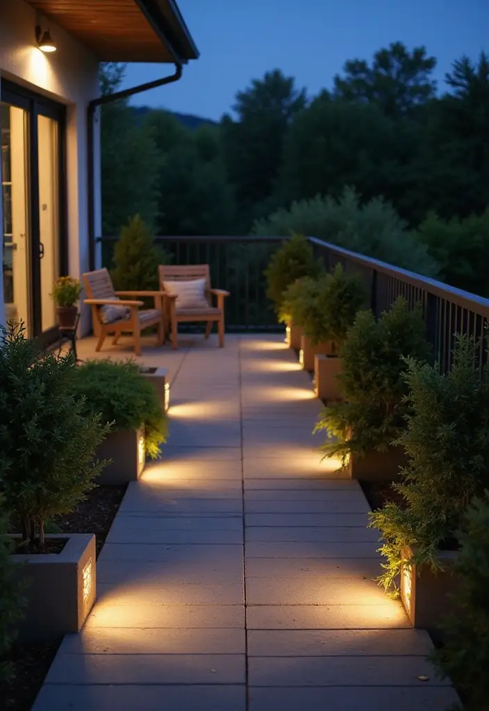 29 Balcony Lighting Ideas to Make Evenings More Relaxing 6 29 Balcony Lighting Ideas to Make Evenings More Relaxing - 6. Solar-Powered Path Lights