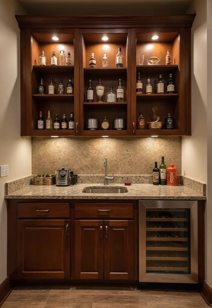 29 Bar Lighting Designs for a Bold and Vibrant Atmosphere - 11. Under-Cabinet Lighting