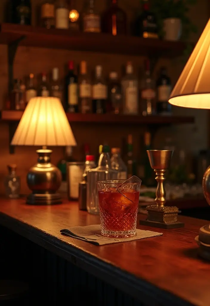 29 Bar Lighting Designs for a Bold and Vibrant Atmosphere - 14. Retro Table Lamps