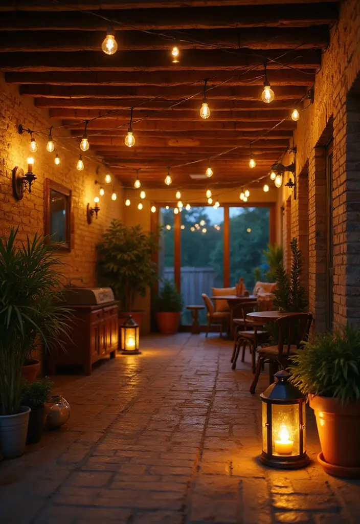 29 Basement Lighting Ideas to Transform Dark Spaces 15 29 Basement Lighting Ideas to Transform Dark Spaces - 15. Outdoor-Inspired Lighting