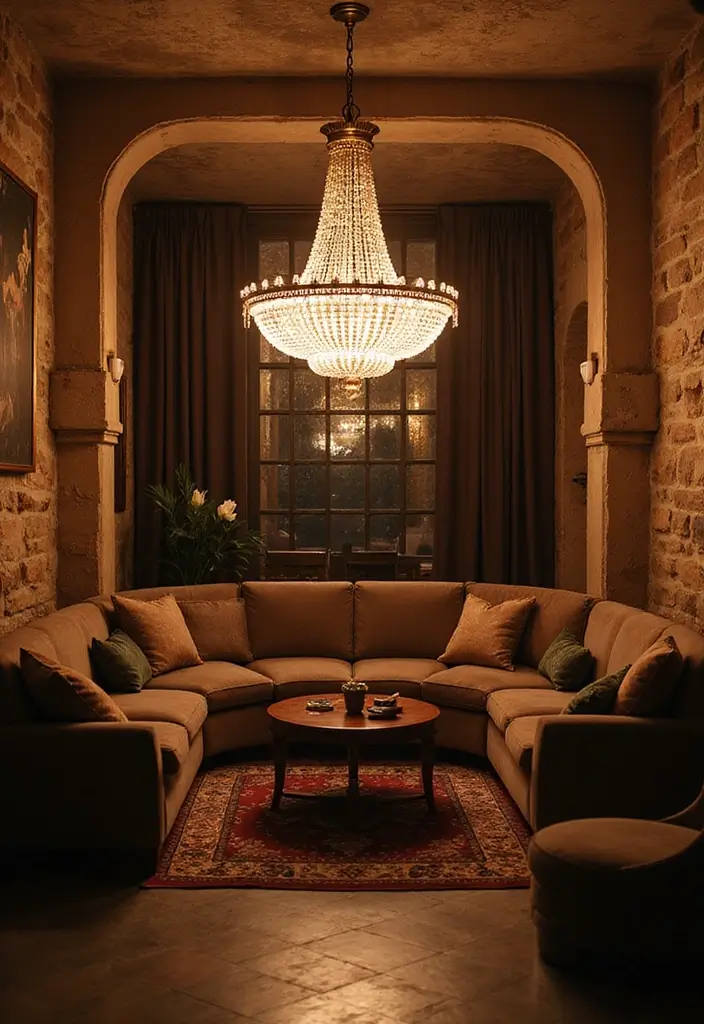 29 Basement Lighting Ideas to Transform Dark Spaces 17 29 Basement Lighting Ideas to Transform Dark Spaces - 17. Decorative Chandeliers