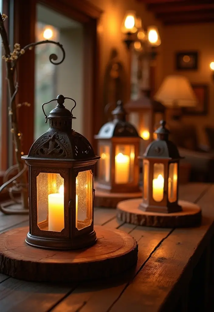 29 Basement Lighting Ideas to Transform Dark Spaces 21 29 Basement Lighting Ideas to Transform Dark Spaces - 21. Tabletop Lanterns