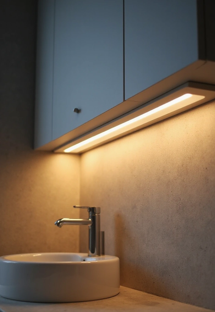 29 Bathroom Vanity Lighting Ideas That Upgrade Any Look 1 29 Bathroom Vanity Lighting Ideas That Upgrade Any Look - 1. Sleek LED Strip Lights