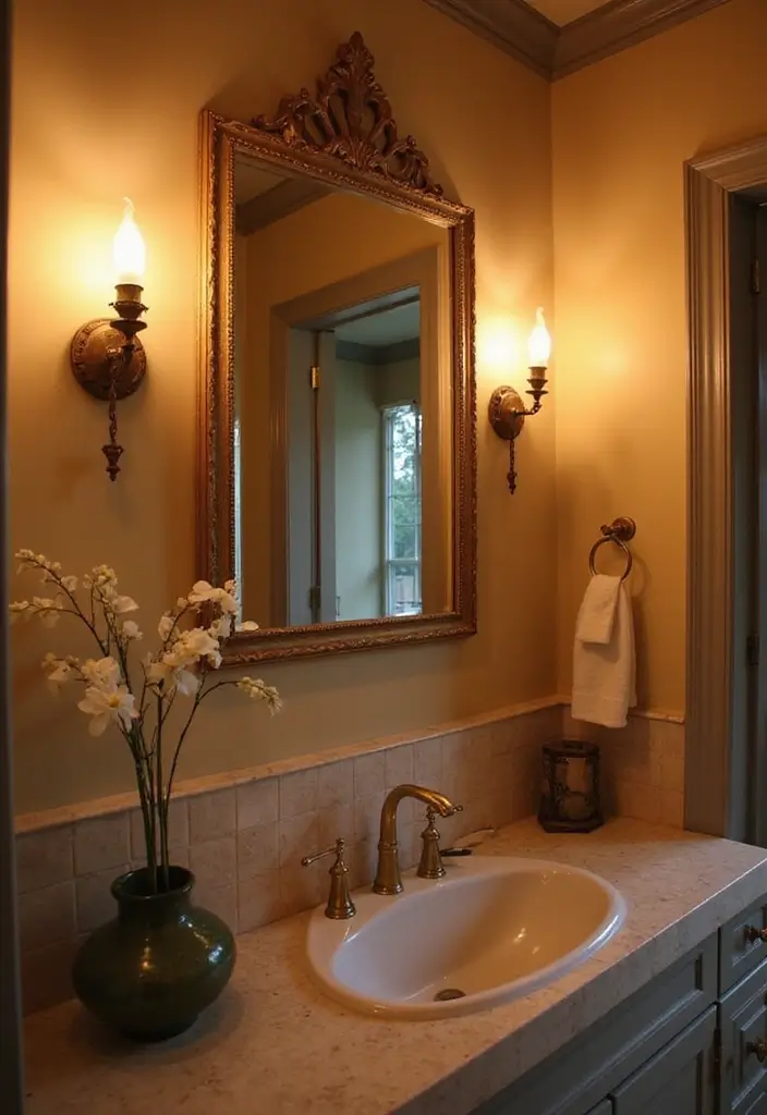 29 Bathroom Vanity Lighting Ideas That Upgrade Any Look 20 29 Bathroom Vanity Lighting Ideas That Upgrade Any Look - 20. Elegant Candle Sconces