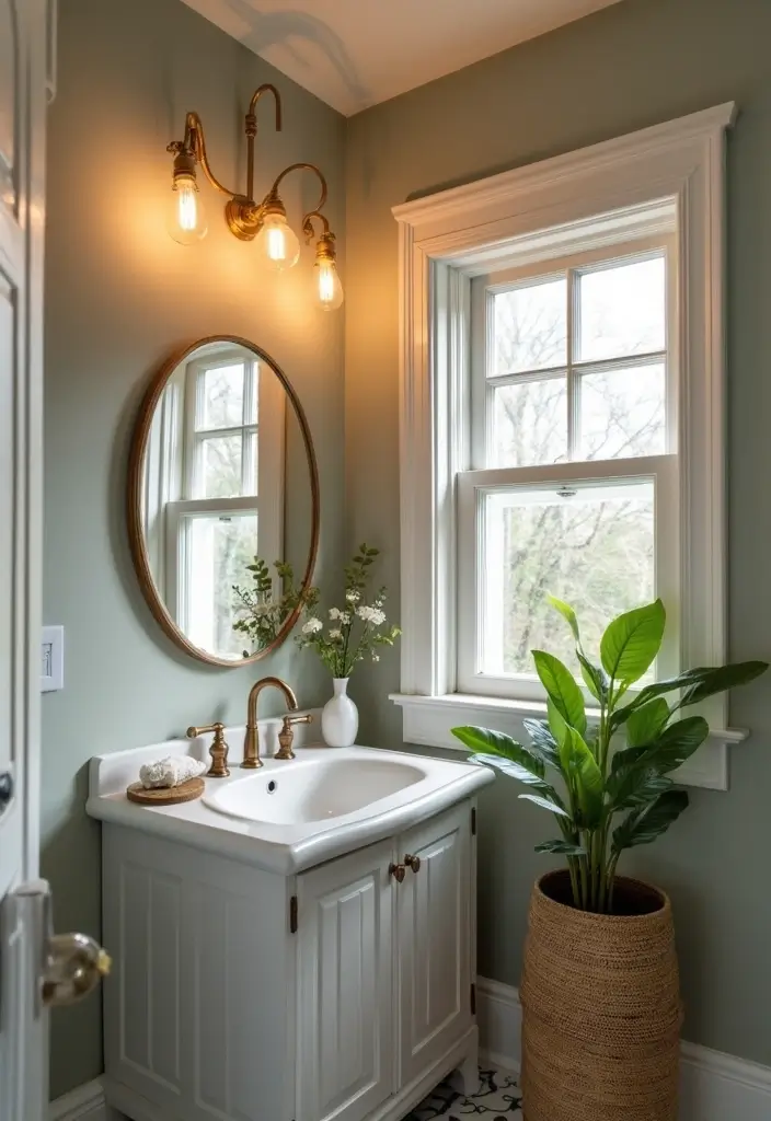 29 Bathroom Vanity Lighting Ideas That Upgrade Any Look 23 29 Bathroom Vanity Lighting Ideas That Upgrade Any Look - 23. Vintage Chic Fixtures