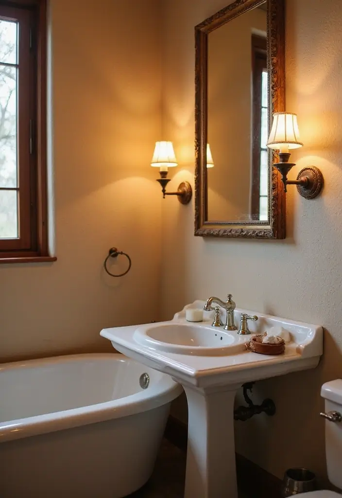 29 Bathroom Vanity Lighting Ideas That Upgrade Any Look 25 29 Bathroom Vanity Lighting Ideas That Upgrade Any Look - 25. Wall-Mounted Candle Holders