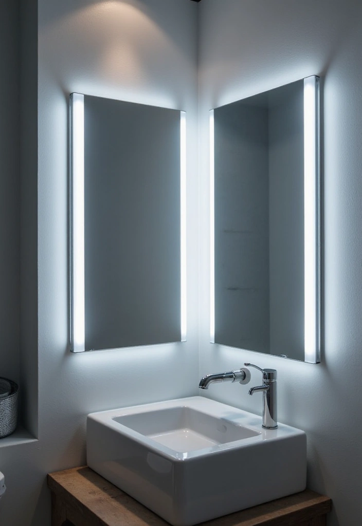 29 Bathroom Vanity Lighting Ideas That Upgrade Any Look 5 29 Bathroom Vanity Lighting Ideas That Upgrade Any Look - 5. Wall-Mounted LED Fixtures