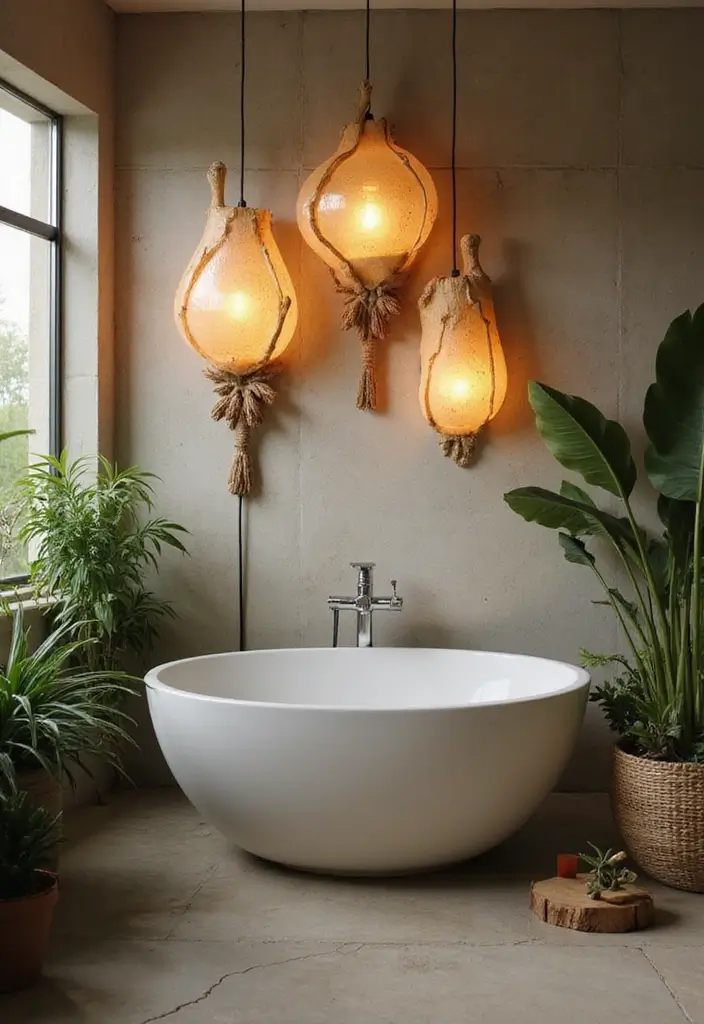 29 Bathroom Vanity Lighting Ideas That Upgrade Any Look 6 29 Bathroom Vanity Lighting Ideas That Upgrade Any Look - 6. Nature-Inspired Lighting