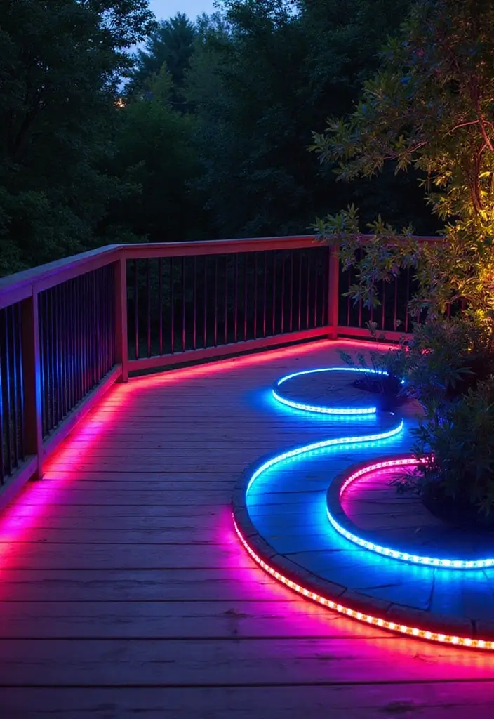 29 Deck Lighting Ideas That Make Outdoor Evenings Beautiful 10 29 Deck Lighting Ideas That Make Outdoor Evenings Beautiful - 10. LED Strip Lights