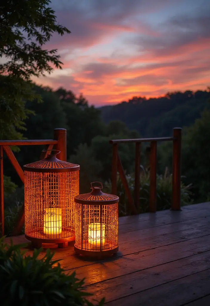 29 Deck Lighting Ideas That Make Outdoor Evenings Beautiful 11 29 Deck Lighting Ideas That Make Outdoor Evenings Beautiful - 11. Bamboo Lanterns