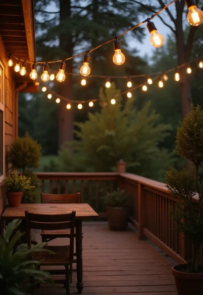 29 Deck Lighting Ideas That Make Outdoor Evenings Beautiful 12 29 Deck Lighting Ideas That Make Outdoor Evenings Beautiful - 12. Vintage Edison Bulbs
