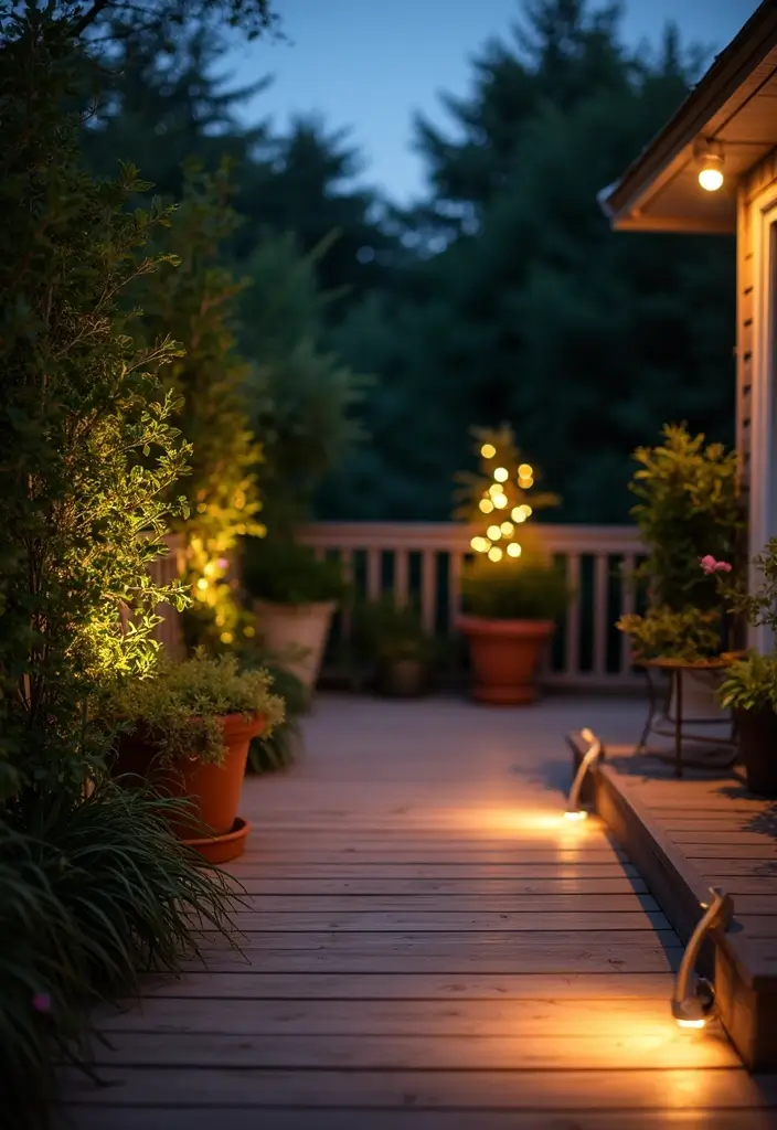 29 Deck Lighting Ideas That Make Outdoor Evenings Beautiful 17 29 Deck Lighting Ideas That Make Outdoor Evenings Beautiful - 17. Soft Spotlights