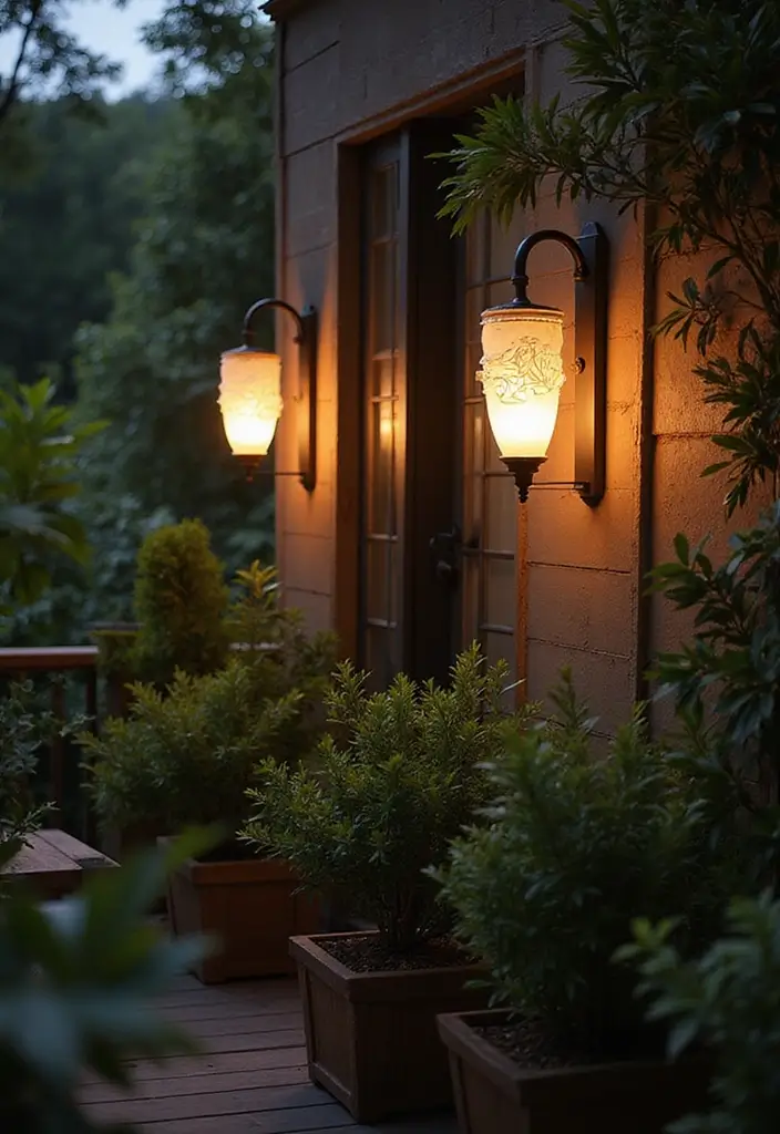 29 Deck Lighting Ideas That Make Outdoor Evenings Beautiful 20 29 Deck Lighting Ideas That Make Outdoor Evenings Beautiful - 20. Stylish Wall Sconces