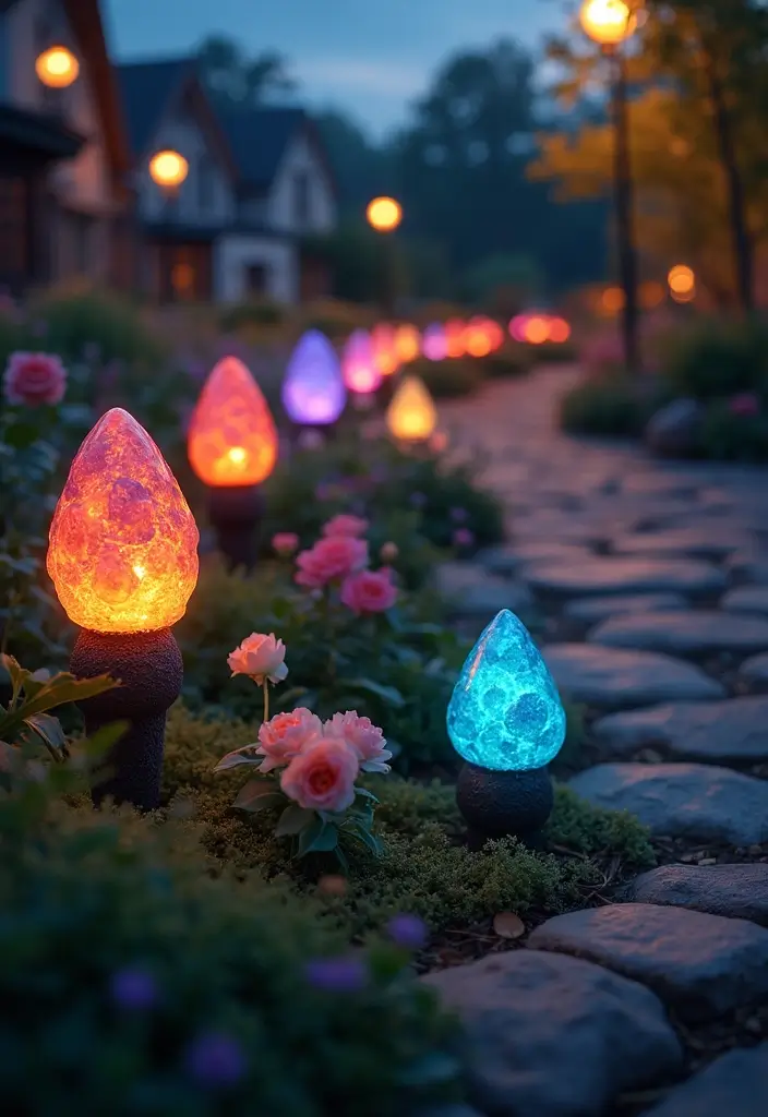 29 Deck Lighting Ideas That Make Outdoor Evenings Beautiful 22 29 Deck Lighting Ideas That Make Outdoor Evenings Beautiful - 22. Gemstone Lights