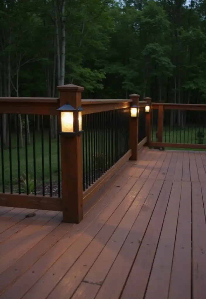 29 Deck Lighting Ideas That Make Outdoor Evenings Beautiful 9 29 Deck Lighting Ideas That Make Outdoor Evenings Beautiful - 9. Deck Post Lights