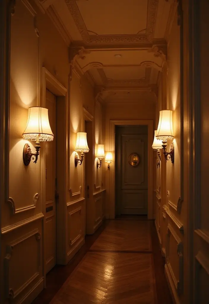 29 Hallway Lighting Ideas for Bright, Inviting Spaces - 15. Art Deco Wall Lights