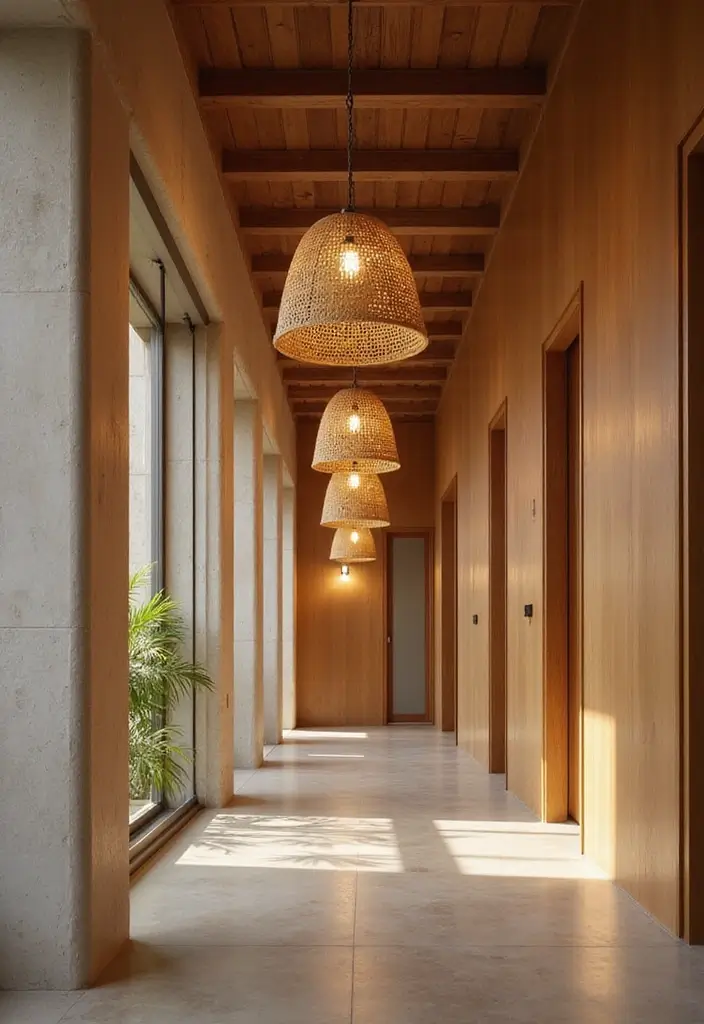29 Hallway Lighting Ideas for Bright, Inviting Spaces - 2. Biodegradable Pendant Lights