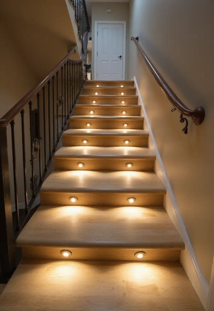 29 Hallway Lighting Ideas for Bright, Inviting Spaces - 24. LED Step Lights