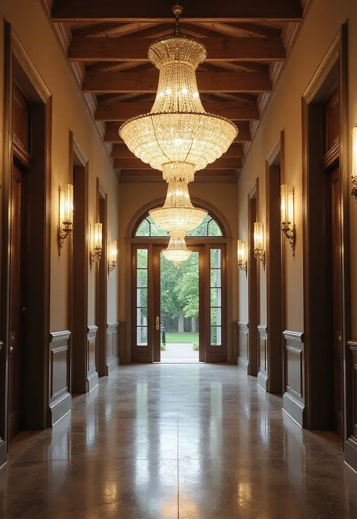 29 Hallway Lighting Ideas for Bright, Inviting Spaces - 5. Recycled Glass Chandeliers