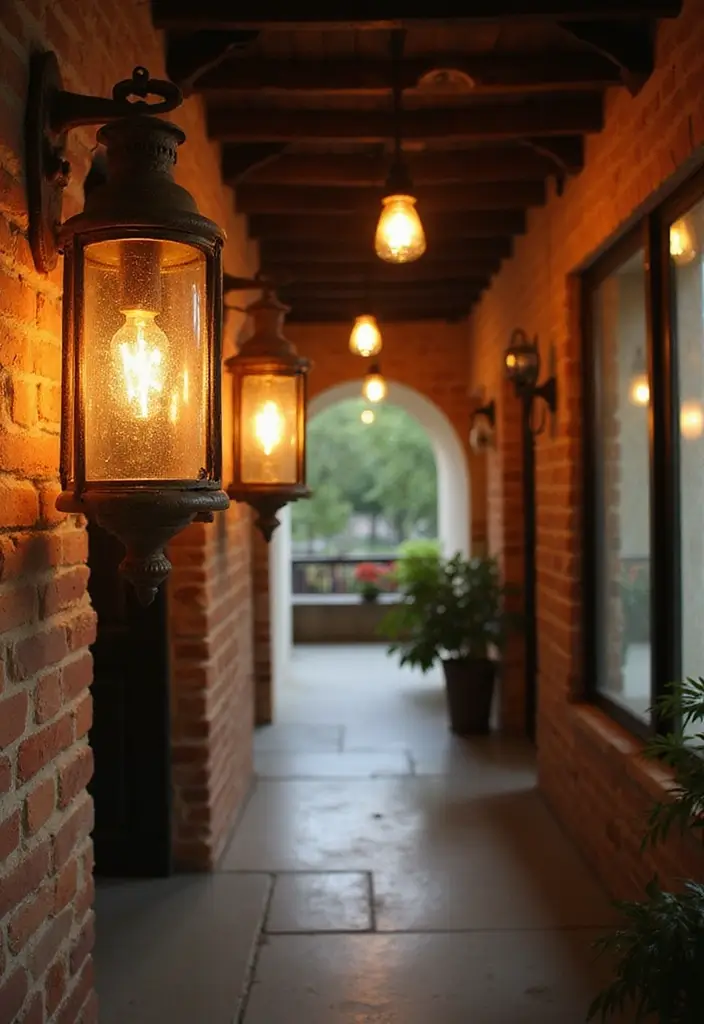 29 Hallway Lighting Ideas for Bright, Inviting Spaces - 8. Upcycled Vintage Lanterns