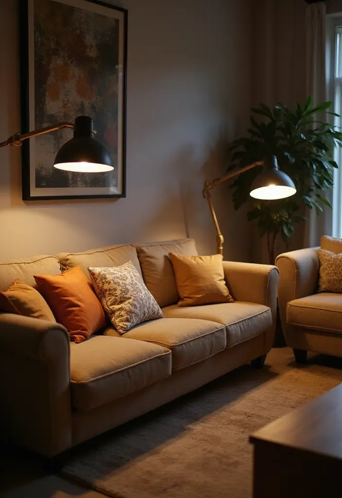 29 Living Room Lighting Ideas You’ll Want to Copy Right Now - 18. Adjustable Table Lamps