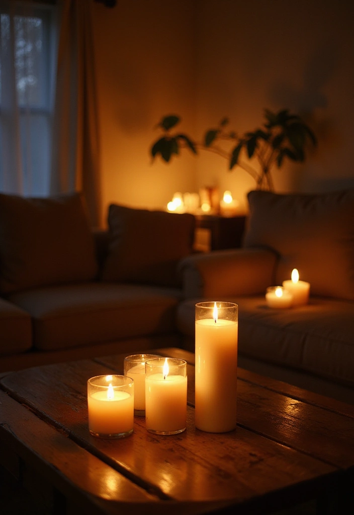 29 Living Room Lighting Ideas You’ll Want to Copy Right Now - 25. LED Candle Lights