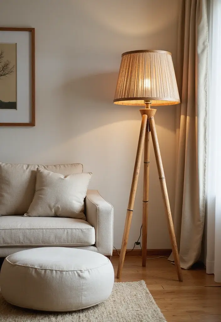 29 Living Room Lighting Ideas You’ll Want to Copy Right Now - 4. Bamboo Floor Lamps
