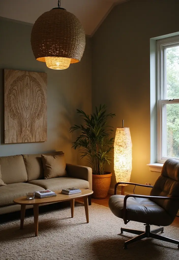 29 Living Room Lighting Ideas You’ll Want to Copy Right Now - 9. Biophilic Lighting Designs