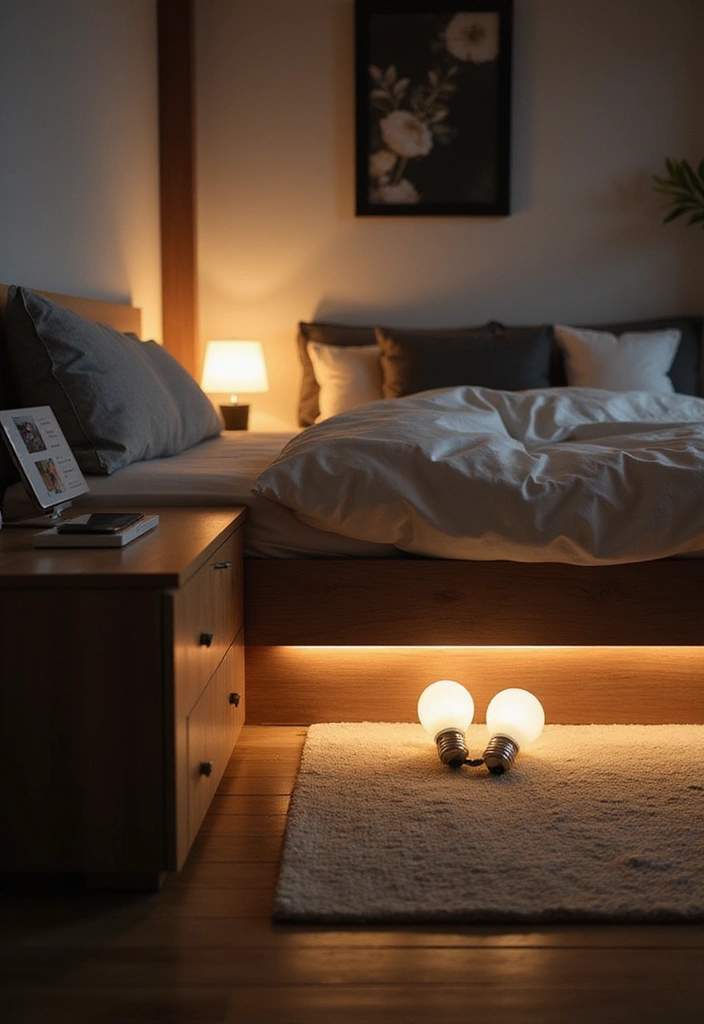 29 Under Bed Lighting Ideas That Add a Cool Modern Touch 2 29 Under Bed Lighting Ideas That Add a Cool Modern Touch - 2. Smart Lighting Solutions for Total Control