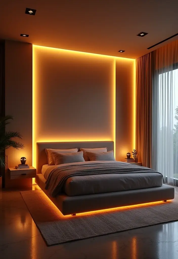29 Under Bed Lighting Ideas That Add a Cool Modern Touch 20 29 Under Bed Lighting Ideas That Add a Cool Modern Touch - 20. Light-Up Bed Frames for a Stunning Effect