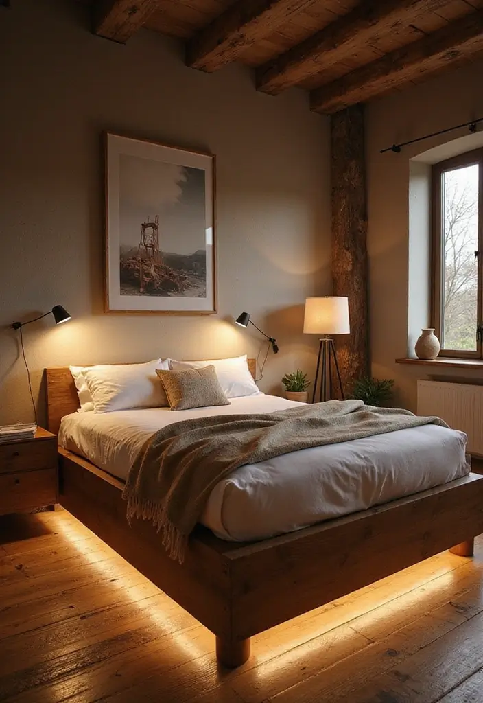 29 Under Bed Lighting Ideas That Add a Cool Modern Touch 23 29 Under Bed Lighting Ideas That Add a Cool Modern Touch - 23. Incorporate Natural Elements with Wooden Under Bed Lights