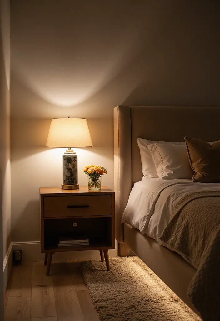29 Under Bed Lighting Ideas That Add a Cool Modern Touch 24 29 Under Bed Lighting Ideas That Add a Cool Modern Touch - 24. Light Fixtures on Bedside Tables