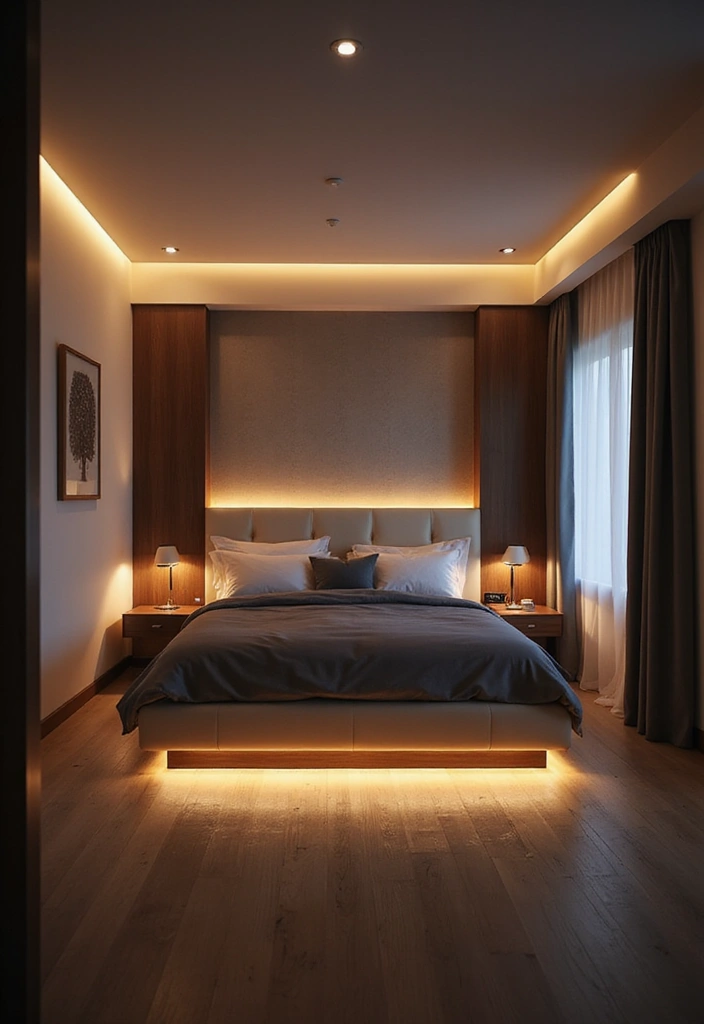 29 Under Bed Lighting Ideas That Add a Cool Modern Touch 6 29 Under Bed Lighting Ideas That Add a Cool Modern Touch - 6. Dimmable Lights for Adjustable Ambiance