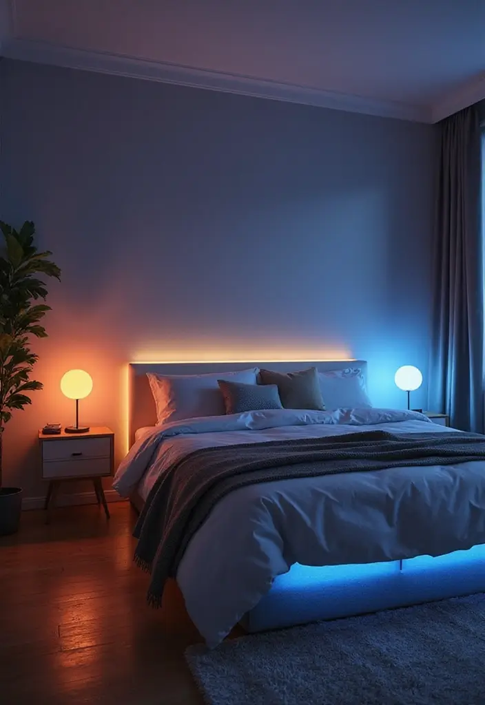 29 Under Bed Lighting Ideas That Add a Cool Modern Touch 9 29 Under Bed Lighting Ideas That Add a Cool Modern Touch - 9. Customizable Color-Temperature Bulbs