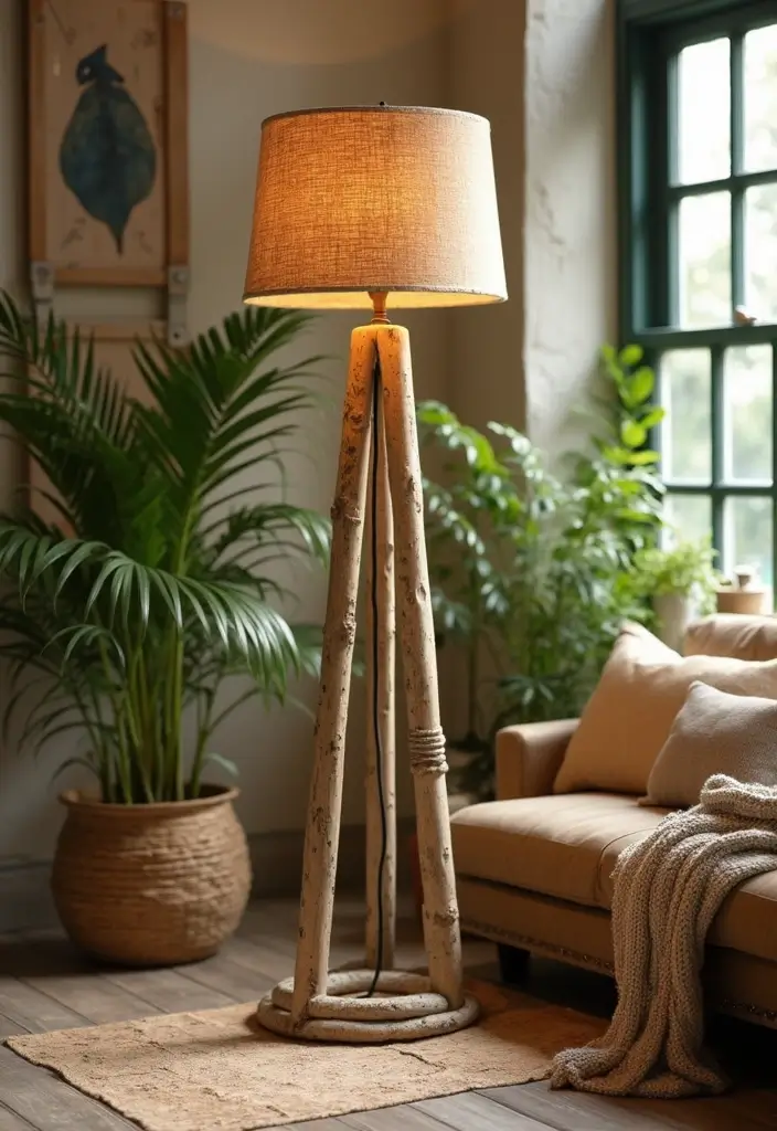 30+ Floor Lighting Designs That Add Drama to Interiors 16 30+ Floor Lighting Designs That Add Drama to Interiors - 16. Floor Lamps Made from Recycled Materials