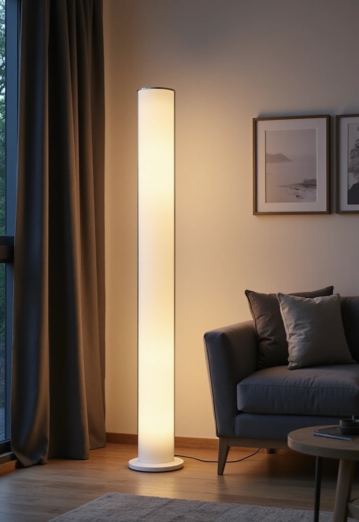30+ Floor Lighting Designs That Add Drama to Interiors 19 30+ Floor Lighting Designs That Add Drama to Interiors - 19. Floor Lamps with Integrated Smart Technology