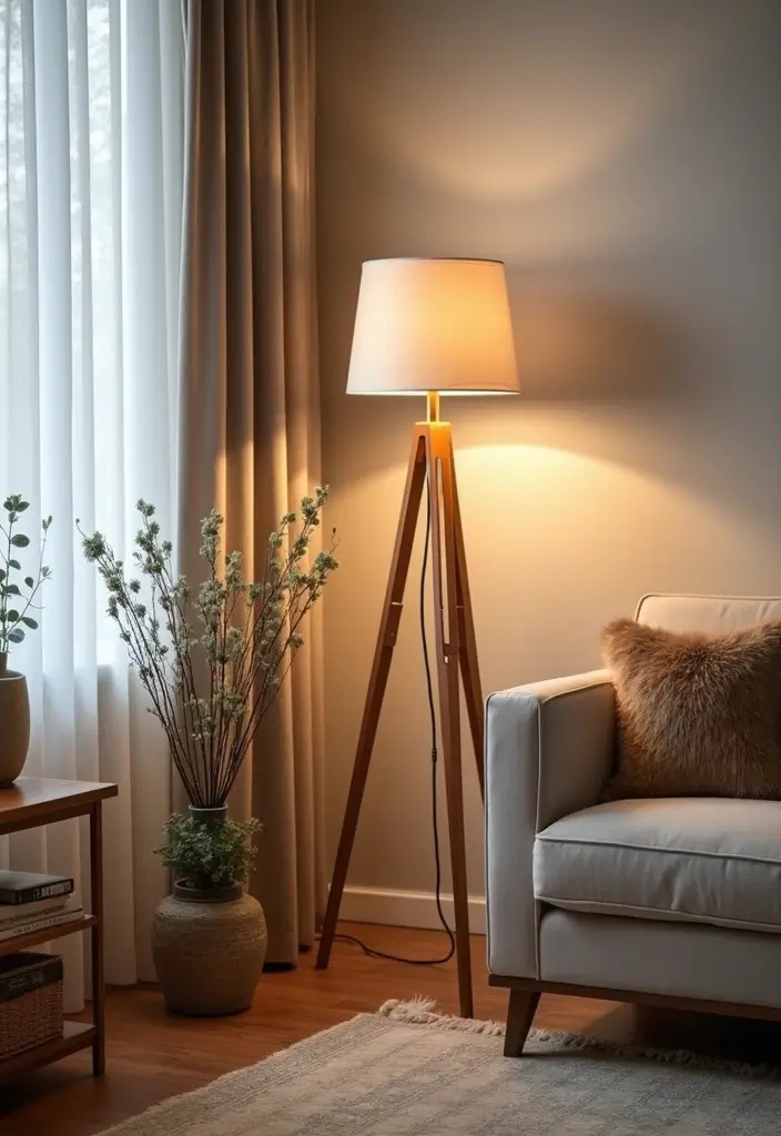 30+ Floor Lighting Designs That Add Drama to Interiors 20 30+ Floor Lighting Designs That Add Drama to Interiors - 20. Adjustable Tripod Floor Lamps