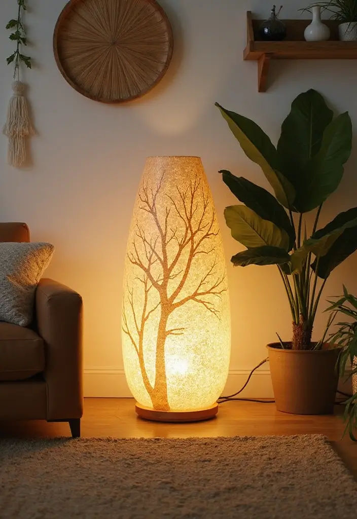 30+ Floor Lighting Designs That Add Drama to Interiors 28 30+ Floor Lighting Designs That Add Drama to Interiors - 28. Floor Lamps Inspired by Nature